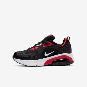 Nike Air Max 200 - Nagyobb Gyerek Utcai Cipő - Fekete/Piros/Fehér